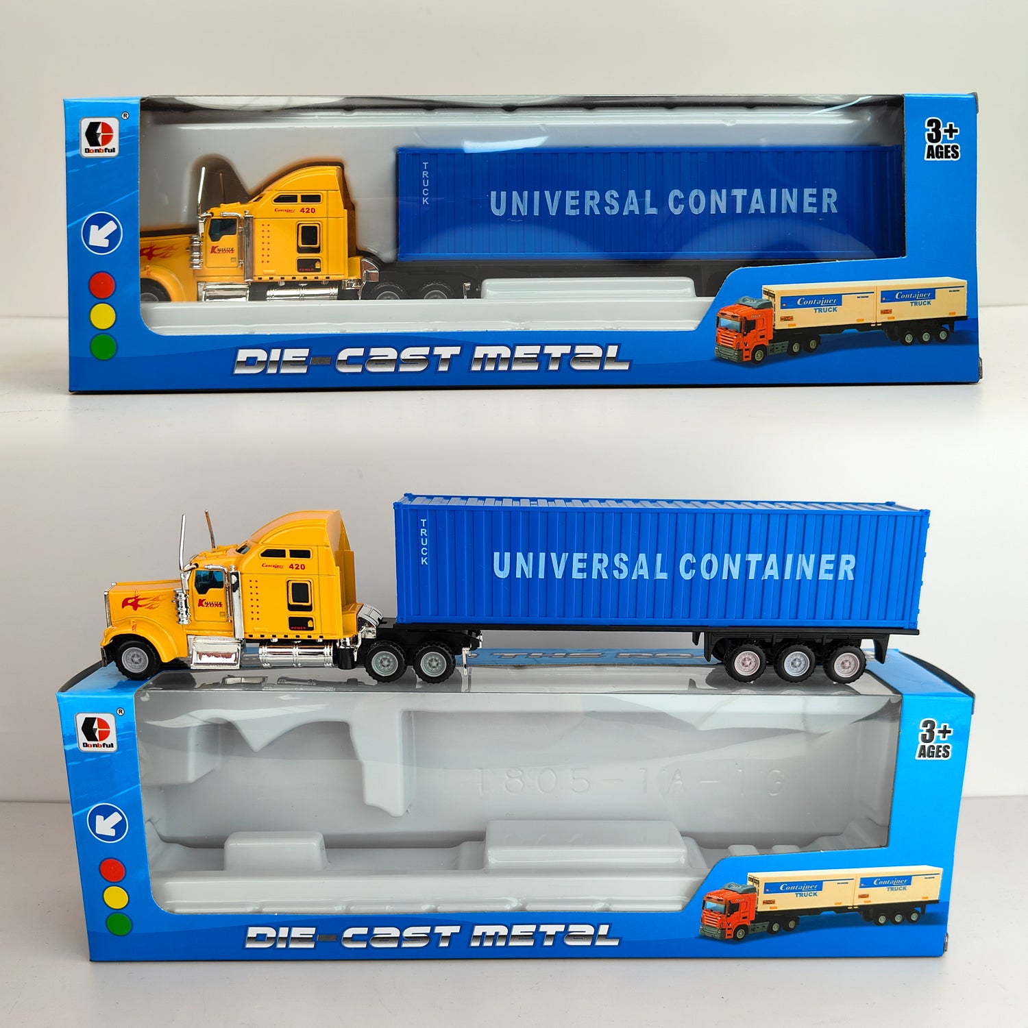 Aluminum Alloy + Plastic Simulation Container Truck Children Engineering Vehicle Toy Aluminum Alloy + Plastic Simulation Container Truck Children Engineering Vehicle Toy